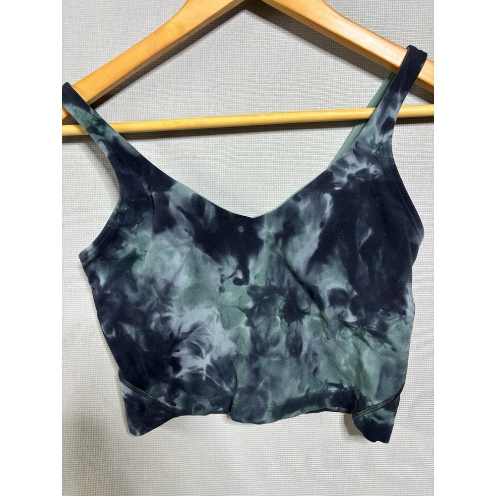 Lululemon 4 Align Diamond Dye Crop Tank Top Tie Dye Built-in-Bra Soft Stretch